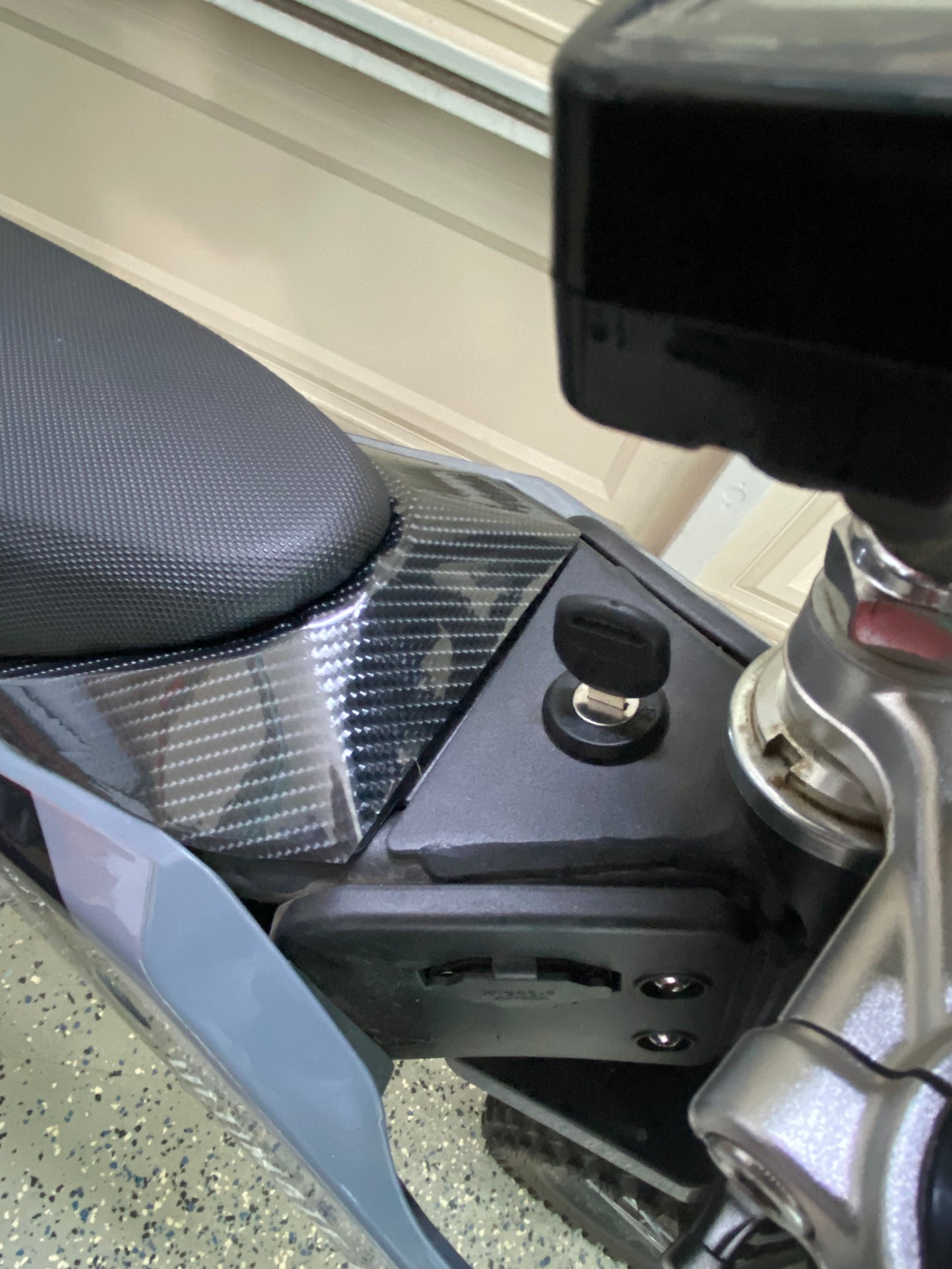 Carbon Fiber covered Seat Tab ETM RTR Dirt Bike