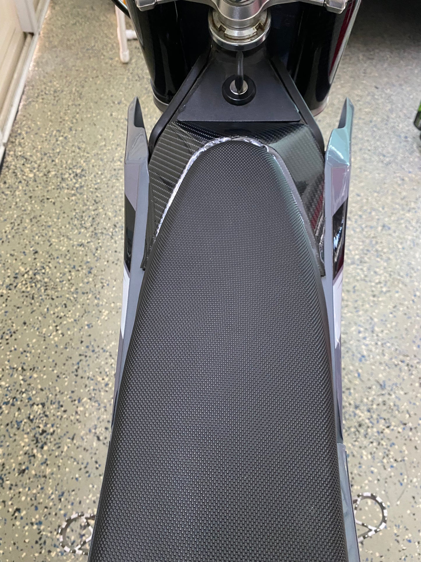 Carbon Fiber for a ETM RTR dirt bike Battery Cover