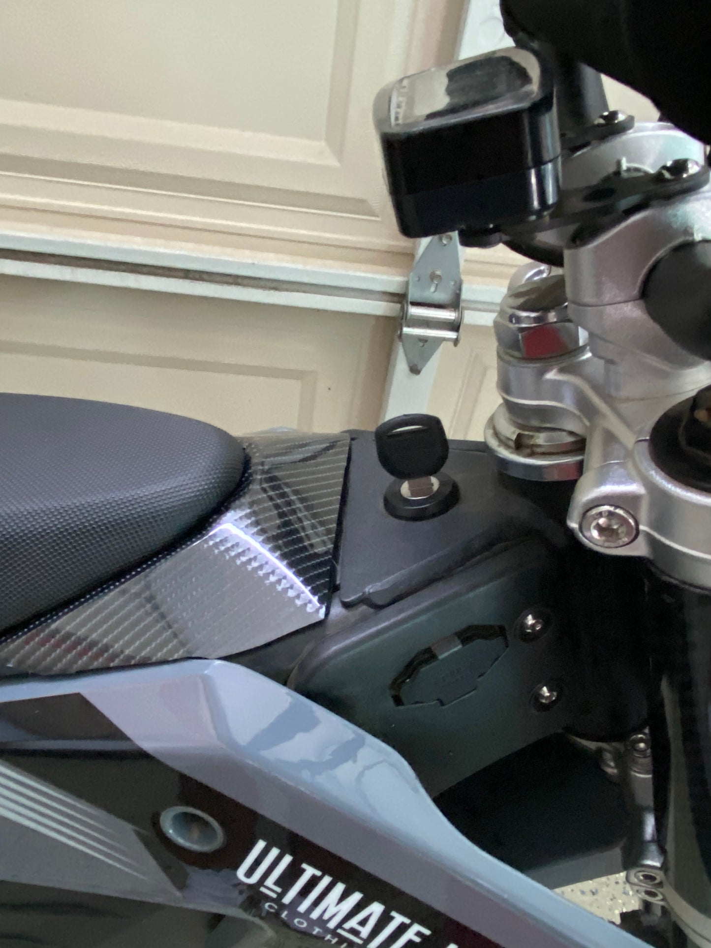 Carbon Fiber for a ETM RTR dirt bike Battery Cover